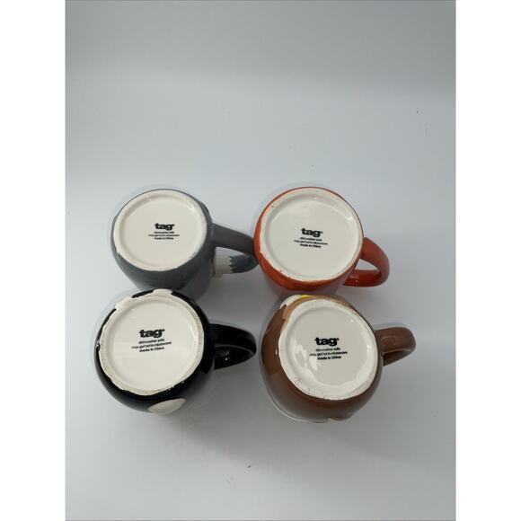 Set Of 4 Mugs by TAG Creatures Ceramic Coffee Mug Set - Picture 4 of 6